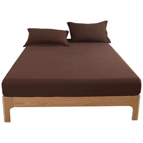Lumimi Spannbettlaken Spannbetttuch Bettlaken aus Mikrofaser, 140cm x 200cm für Matratzen bis 30cm Höhe, Superweich Schlafkomfort Rundum Gummizug Faltenfrei Formstabil Pflegeleicht Braun Lumimi Spannbettlaken Spannbetttuch Bettlaken aus Mikrofaser, 140cm x 200cm für Matratzen bis 30cm Höhe, Superweich Schlafkomfort Rundum Gummizug Faltenfrei Formstabil Pflegeleicht Braun von Lumimi