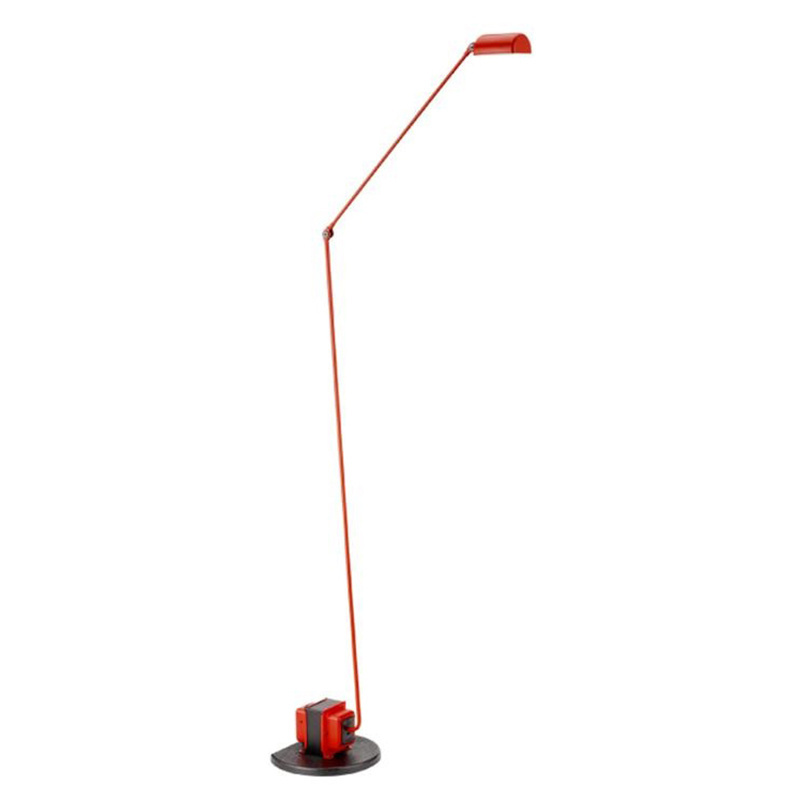 Lumina - Daphine Terra LED Stehleuchte - rot/matt/Fuß Gußeisen schwarz lackiert/BxH 45x91cm/3000K/61lm/9W/CRI97/mit zwei Stufen Dimmer von Lumina