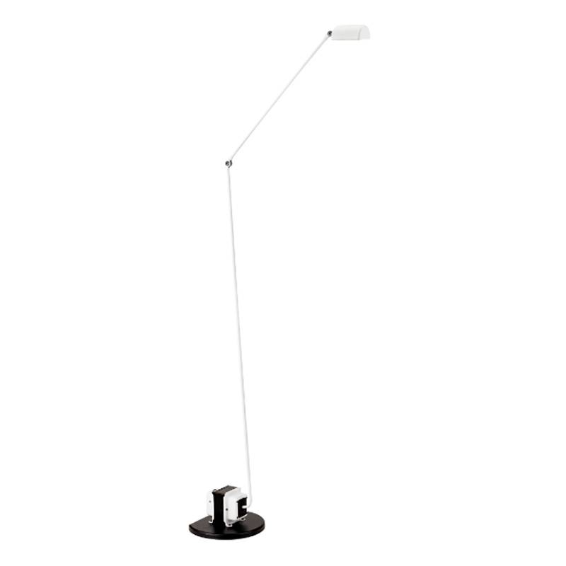 Lumina - Daphine Terra LED Stehleuchte - weiß/matt/Fuß Gußeisen schwarz lackiert/BxH 45x91cm/3000K/61lm/9W/CRI97/mit zwei Stufen Dimmer von Lumina