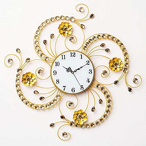 LuminaCreek Pendel-Wanduhr, Diamant-Blumen-Wanduhr for Wohnzimmer, Büro, Café, Hotel, Mehrfarbig, 60 x 22 cm(C) von LuminaCreek
