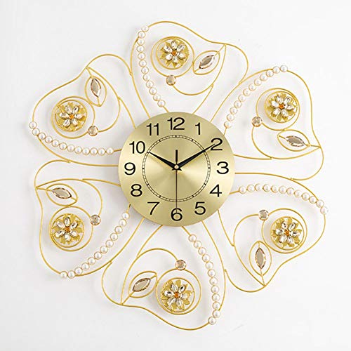 LuminaCreek Pendel Wanduhr, Diamanten Rund Metall Leise Quarz Mehrfarbig 60x60x22cm(B) von LuminaCreek