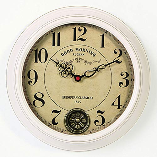 LuminaCreek Pendel-Wanduhr, Innenwanduhr, arabische Ziffern, Metall, rund, Mehrfarbig, 45 x 9 cm(B) von LuminaCreek