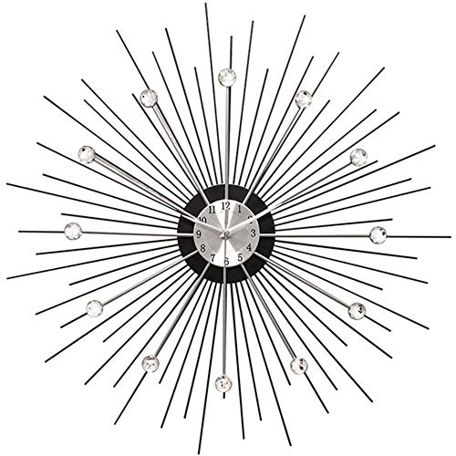 LuminaCreek Pendel-Wanduhr, Metall, Diamantperlen, Kristall, geräuschlos, Schwarz, 69 cm LuminaCreek Pendel-Wanduhr, Metall, Diamantperlen, Kristall, geräuschlos, Schwarz, 69 cm von LuminaCreek