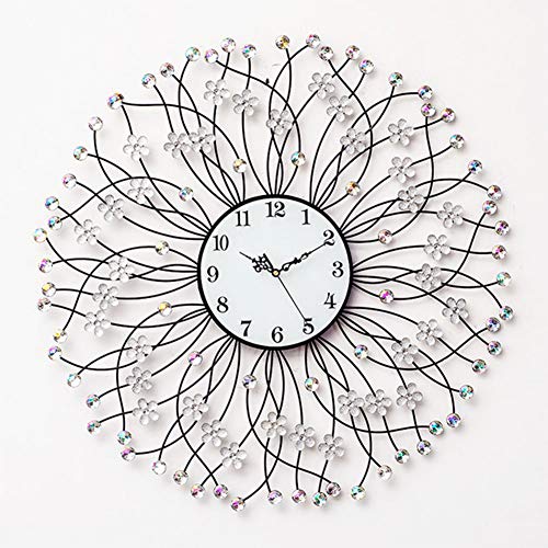 LuminaCreek Pendel-Wanduhr, Metall, rund, Diamant-Dekor, Quarz-Wanduhr, Mehrfarbig, 69 x 22 cm(B) von LuminaCreek