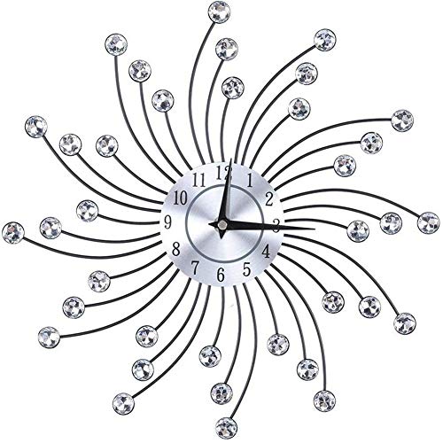 LuminaCreek Pendel-Wanduhr, Metall-Diamanten, Kristall, Sunburst-Quarz-Wanduhr, Silber, 33 x 4,5 cm LuminaCreek Pendel-Wanduhr, Metall-Diamanten, Kristall, Sunburst-Quarz-Wanduhr, Silber, 33 x 4,5 cm von LuminaCreek