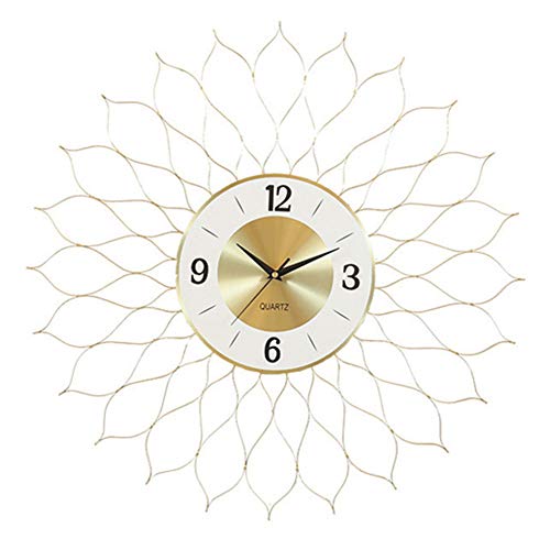 LuminaCreek Pendel-Wanduhr, Metall-Wanduhr, römische Ziffern, Retro-Blumenform, geräuschlos, tickt Nicht, golden, 60 x 5 cm LuminaCreek Pendel-Wanduhr, Metall-Wanduhr, römische Ziffern, Retro-Blumenform, geräuschlos, tickt Nicht, golden, 60 x 5 cm von LuminaCreek