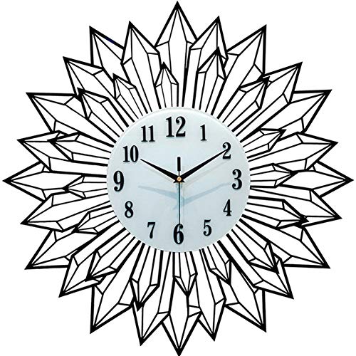 LuminaCreek Pendel-Wanduhr, Schwarze Metall-Wanduhr, Quarzwerk, geräuschlos, tickt Nicht, 40 x cm, 50, 60(S) von LuminaCreek