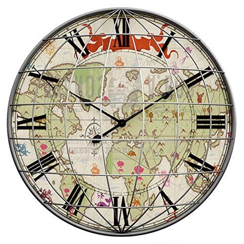 LuminaCreek Pendel-Wanduhr, Skelett-Wanduhr aus Metall mit römischen Ziffern, 2 Größen, for den Innen- und Gartengebrauch(L) von LuminaCreek
