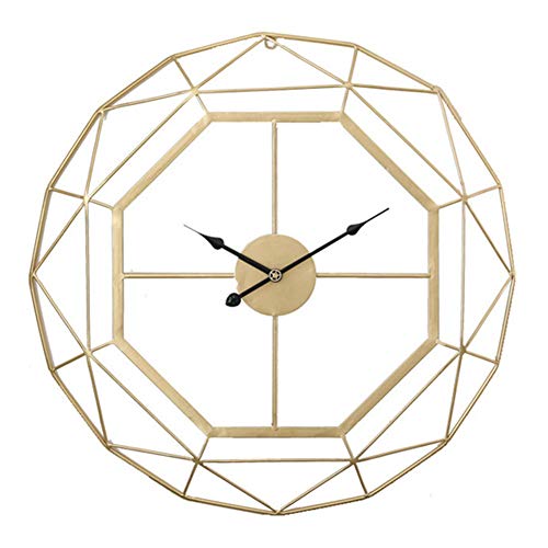LuminaCreek Pendel-Wanduhr, Wanduhr aus Metall und Eisen, geräuschlos, tickt Nicht, Retro, Goldener Kreis im Inneren, quadratisch, 60 cm Durchmesser LuminaCreek Pendel-Wanduhr, Wanduhr aus Metall und Eisen, geräuschlos, tickt Nicht, Retro, Goldener Kreis im Inneren, quadratisch, 60 cm Durchmesser von LuminaCreek