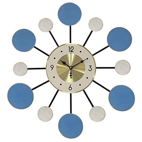 LuminaCreek Pendel-Wanduhr, europäische Wanduhr for den Innen- und Gartenbereich, Skelett, offenes Zifferblatt, arabische Ziffern, Eisen, 55 x 5 cm(A) von LuminaCreek