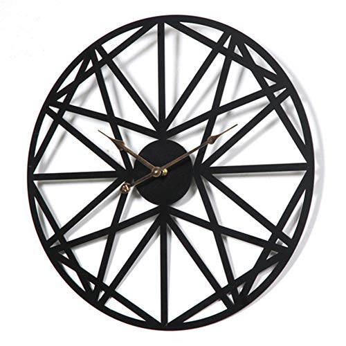 LuminaCreek Pendel-Wanduhr, geräuschlose Skelett-Wanduhr mit offenem Zifferblatt aus Metall for den Innen- und Gartenbereich, Schwarz, 50 x 5 cm LuminaCreek Pendel-Wanduhr, geräuschlose Skelett-Wanduhr mit offenem Zifferblatt aus Metall for den Innen- und Gartenbereich, Schwarz, 50 x 5 cm von LuminaCreek