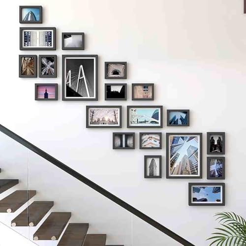LuminaCreek Portrait-Bilderrahmen, Massivholz-Bilderrahmen, Mehrfarbig, mehrere Größen, 20er-Pack, Wand- und Desktop-Bilderrahmen-Set(Black) von LuminaCreek
