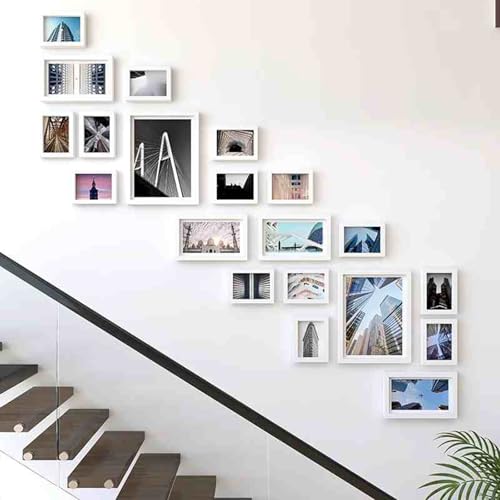 LuminaCreek Portrait-Bilderrahmen, Massivholz-Bilderrahmen, Mehrfarbig, mehrere Größen, 20er-Pack, Wand- und Desktop-Bilderrahmen-Set(White) von LuminaCreek