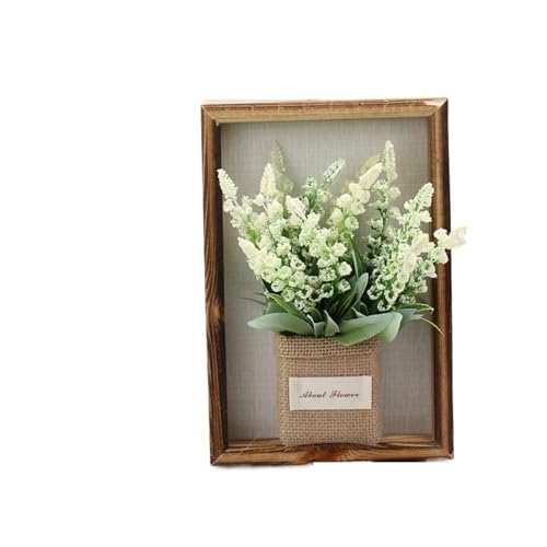 LuminaCreek Portrait-Bilderrahmen, künstlicher Blumenpflanzen-Bilderrahmen aus Holz und Kunststoff, 15,5 x 7,5 x 23 cm, Mehrfarbig, for Aufhängen an der Wand(1) von LuminaCreek
