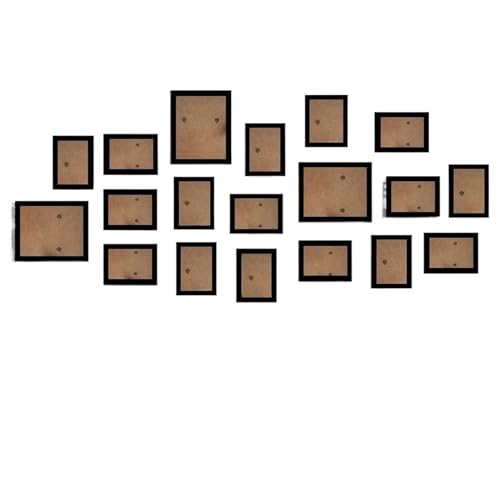LuminaCreek Rahmen 14 oder 19 Teile/Satz Holz Foto Rahmen for Bilder Wand Holz Rahmen Wand Hängen Foto Dekor Hochzeit Party(Black Photo 19pcs) von LuminaCreek