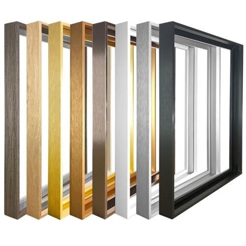 LuminaCreek Rahmen 8 Farben Groß DIY 40x60 60x80 Gold Matel Gemälderahmen Wandrahmen Bilderrahmen Leinwanddruck Wandkunstrahmen(Black Walnut,60x80cm) von LuminaCreek