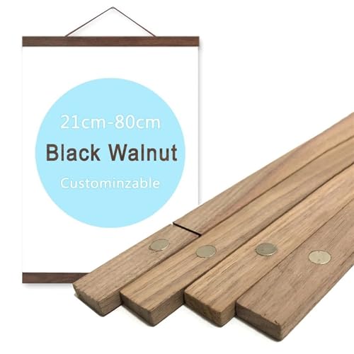 LuminaCreek Rahmen Magnetischer Holz-Fotorahmen, Massivholz-Fotorahmen, Eisen absorbierend, for Kunstporträts, Leinwandmalereien, Posterrahmen(Teak Color Frame,45cm) von LuminaCreek