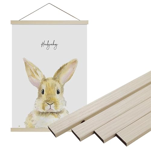 LuminaCreek Rahmen Magnetischer Holz-Fotorahmen, Massivholz-Fotorahmen, Eisen absorbierend, for Kunstporträts, Leinwandmalereien, Posterrahmen(Wood Color Frame,60cm) von LuminaCreek