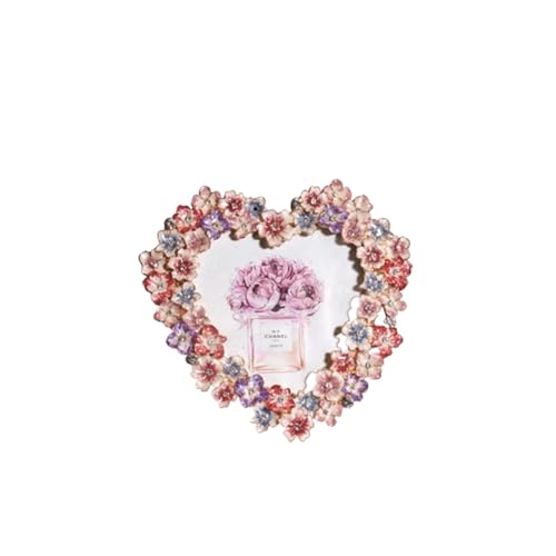 LuminaCreek Rahmen Metall Fotorahmen Vogel Floral Kreative Emaille Fotorahmen Display Kunst Wohnkultur Hochzeit Geburtstag Geschenke(A Inside 7.3x6.5cm) von LuminaCreek