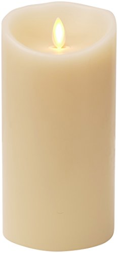 Remote Ready 3.5 x 7 Ivory Wax Flameless Moving Wick Candle with Timer, by Luminara for LampLust by Luminara von Luminara