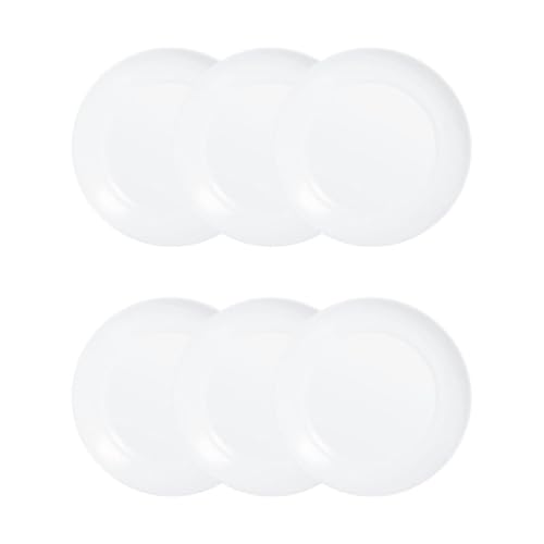 Luminarc Apy Set mit 6 flachen Tellern, Opal, 25 cm, mikrowellengeeignet, stapelbar von Luminarc