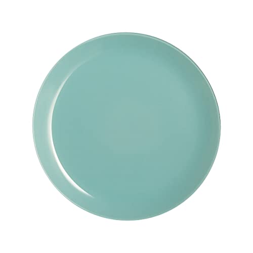 Luminarc Arty Soft Flacher Teller, Glas, Teal, 26x26x2 cm von Luminarc