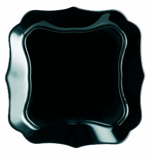 Luminarc Authentic Dessertteller 20, 5 cm Glas, Schwarz, 20.5 x 20.5 x 1.2 cm von Luminarc