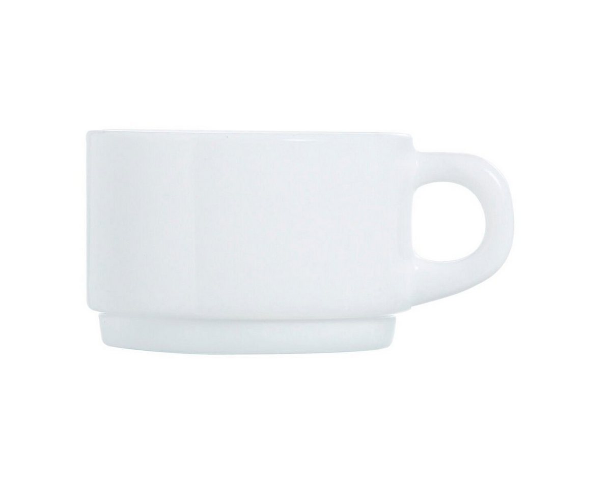 Luminarc Becher Luminarc Kop Stapelbar Weiß Glas 28 cl Pack 6x, Glas von Luminarc