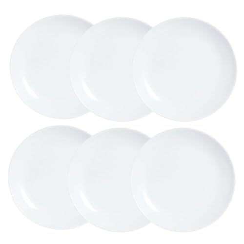Luminarc Diwali Dessertteller, Opal, 19 cm, Weiß, 6 Stück von Luminarc