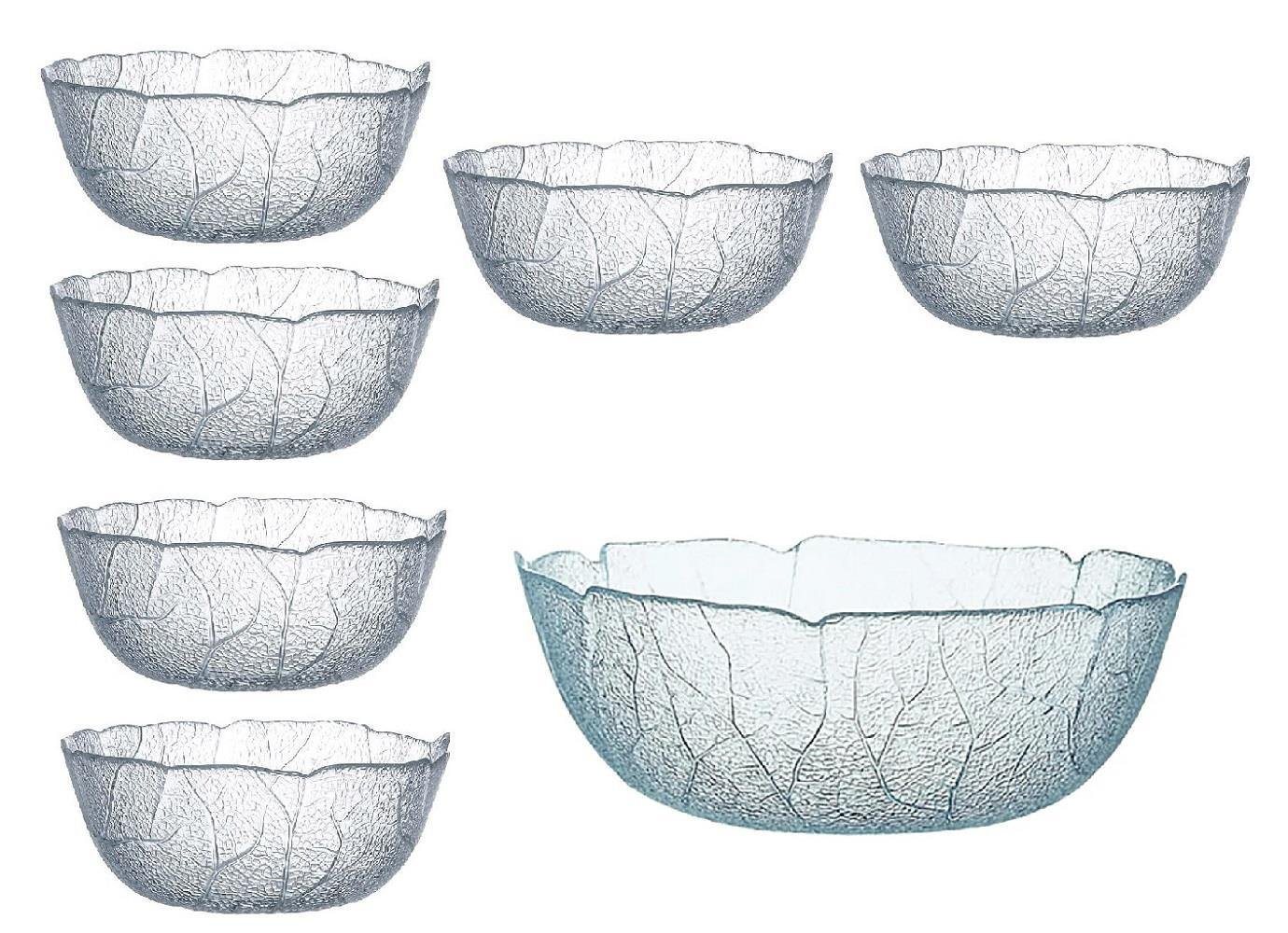 Luminarc Gebäckteller Luminarc Aspen Schüssel 23 cm+ Schalen 12 cm Set 7 tlg, Glas, (Spar-Set) von Luminarc