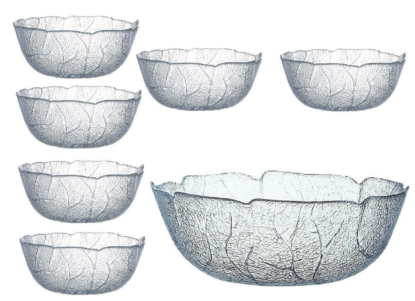 Luminarc Gebäckteller Luminarc Aspen Schüssel 27 cm+ Schalen 12 cm Set 7 tlg, Glas, (Spar-Set) von Luminarc