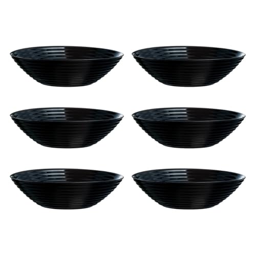 Luminarc Harena Schwarz 6 Glasschüssel, 20 cm von Luminarc