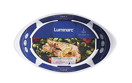 Luminarc N3567 Smart Cuisine Schale, Salatschale, Schüssel, 1.3 Liter, Opalglas, weiß, 1 Stück, 29 x 17 cm von Luminarc