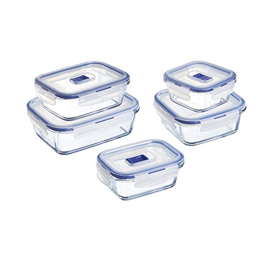 Luminarc P7888 Pure Box Active-Frischhalte-Set, 10-teilig, Glas, Transparent von Luminarc