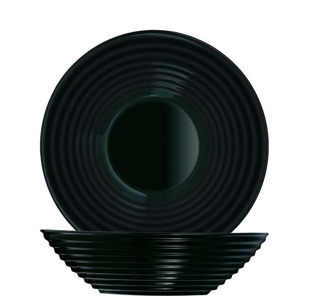 Luminarc Schüssel Harena Black, Glas gehärtet, Suppenschale 20cm 880ml Glas gehärtet Schwarz 1 Stück von Luminarc