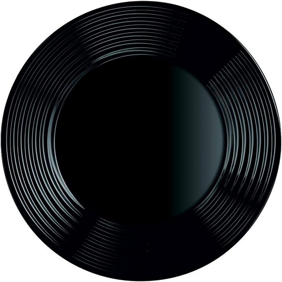 Luminarc Teller Harena Teller flach, 19 cm, Opalglas, schwarz, (1 St) von Luminarc