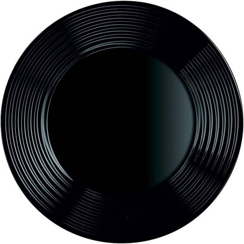 Luminarc Teller Harena Teller flach, 19 cm, Opalglas, schwarz, (1 St) von Luminarc