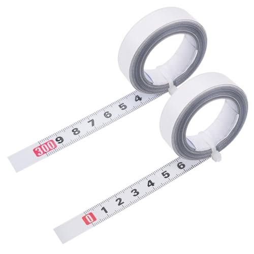 2 Stück Weiß MaßBand Selbstklebend,Kohlenstoffstahl MaßBand Selbstklebendes,3m Rollmeter Aufkleben,für Vermessung Vertikaler Objekte Wie Werkbänke(1 X Links Nach Rechts,1 X Rechts Nach Links) von LuminaryLair