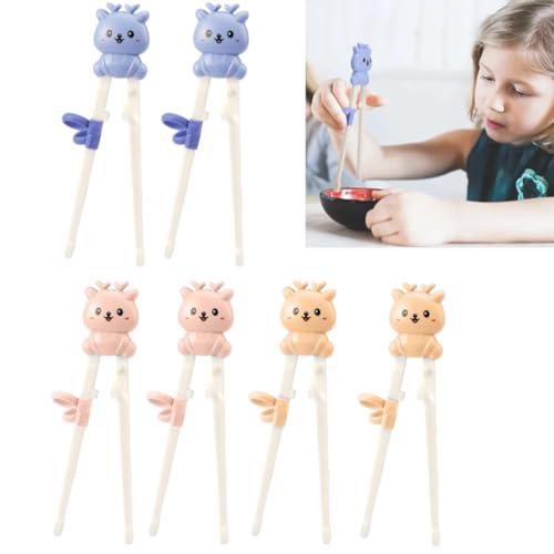 6 Paar Kinder Essstäbchen Srainingsset, 18cm Kinder Stäbchen zum Essen Training, Essstäbchen Kinder Lernstäbchen mit Niedlichen Tierformen, Kids Chinesische Stäbchen, für Anfänger und Kleinkinder 6 Paar Kinder Essstäbchen Srainingsset, 18cm Kinder Stäbchen zum Essen Training, Essstäbchen Kinder Lernstäbchen mit Niedlichen Tierformen, Kids Chinesische Stäbchen, für Anfänger und Kleinkinder von LuminaryLair