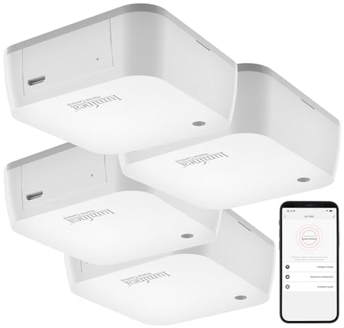 Luminea Home Control Mikrowellensensor: 4er-Set Smarter ZigBee-mmWave-Radar-Anwesenheitssensor mit App (Bewegungsmelder Mikrowellensensor, Radarwellen-Anwesenheitssensor) von Luminea