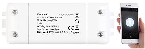 Luminea Home Control Smart Home Schalter: WLAN-Schalter mit Dimmer-Funktion, für Siri, Alexa & Google Assistant (WLAN Schalter für Licht, Dimmschalter, Deckenleuchte) von Luminea