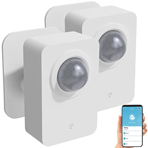 Luminea Home Control Bewegungsmelder Alarm: 2er-Set ZigBee-PIR-Bewegungsmelder, 8 m Reichweite, App (ZigBee PIR Sensor, Smartphone, Überwachungssystem Funk) von Luminea