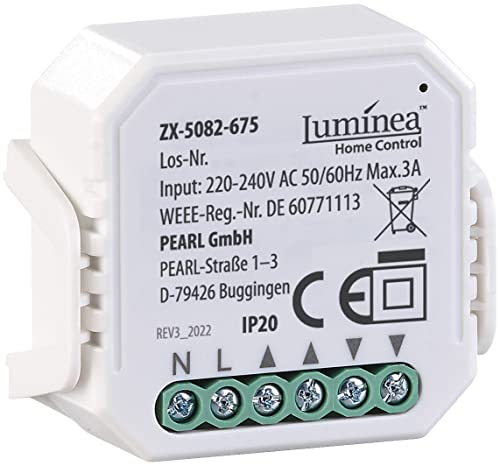 Luminea Home Control Rollladenaktor WLAN: WLAN-Unterputzmodul für smarte Rollladen-Steuerung per App & Sprache (Rolladensteuerung WLAN-Unterputz, WLAN Rolladenschalter, Rolloschalter) von Luminea