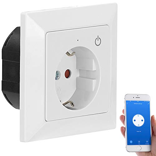 Luminea Home Control Smarte Steckdose: WLAN-Unterputz-Steckdose mit App, für Siri, Alexa & Google Assistant (Unterputz Steckdose mit Schalter, Wandsteckdosen, Fernbedienungen) von Luminea