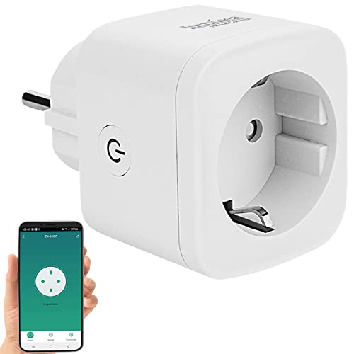 Luminea Home Control Schaltsteckdose: WLAN-Steckdose, Apple-HomeKit-zertifiziert, mit App & Sprachsteuerung (WLAN Steckdose Apple Home Kit, WLAN Steckdosen Fernbedienung, Steckdosenadapter) von Luminea