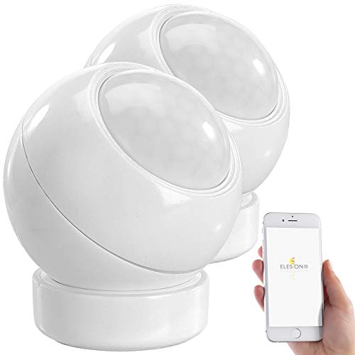 Luminea Home Control Elesion Bewegungsmelder: 2er-Set WLAN-PIR-Bewegungsmelder und Lichtsensor mit App (Motion Sensor, Smart Bewegungsmelder, Zeitschaltuhr mit Dämmerungsschalter) von Luminea