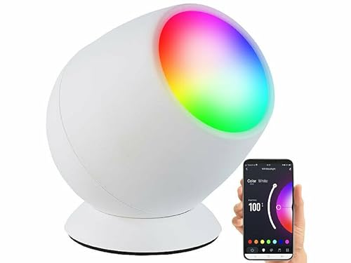 Luminea Home Control Lichtleiste: Smarte WLAN-Stimmungsleuchte, RGB-CCT-LEDs, 210 lm, 2,2 W, USB, weiß (Hintergrund-Beleuchtung, LED Light Bars, Kabellose Stehlampe) von Luminea