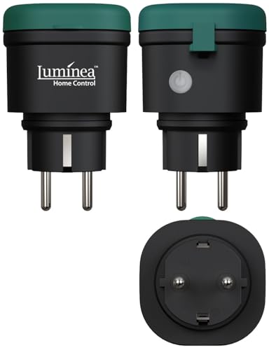 Luminea Home Control Zeitschaltuhr WiFi: 4er-Set Outdoor-WLAN-Steckdosen mit Energiekostenmesser, App (Smarte Zeitschaltuhr Outdoor, Zeitschaltuhr über App steuern) von Luminea