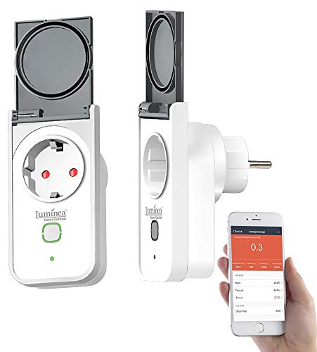 Luminea Home Control WLAN Steckdose Garten: 2er-Set WLAN-Outdoor-Steckdosen, App, Sprachsteuerung, 16 A, IP44 (Zeitschaltuhr Outdoor, Zeitschaltuhr App, Weihnachtsbeleuchtung) von Luminea
