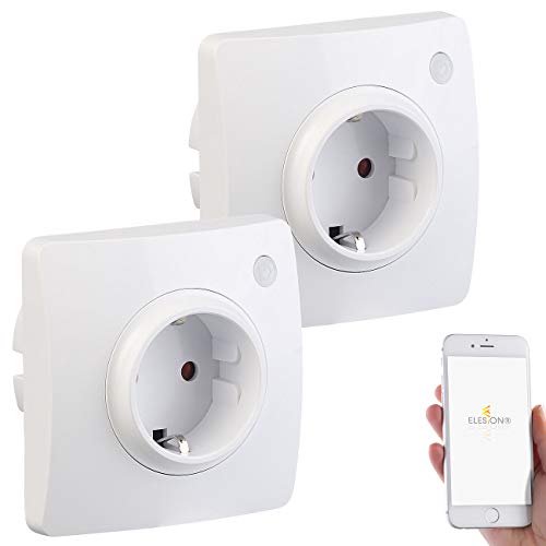 Luminea Home Control WiFi-Steckdosen Alexa: 2er-Set WLAN-Unterputz-Steckdosen, kompatibel mit Amazon Alexa (WLAN Unterputz-Steckdose mit App, Alexa Einbausteckdose, Programmierbare) von Luminea